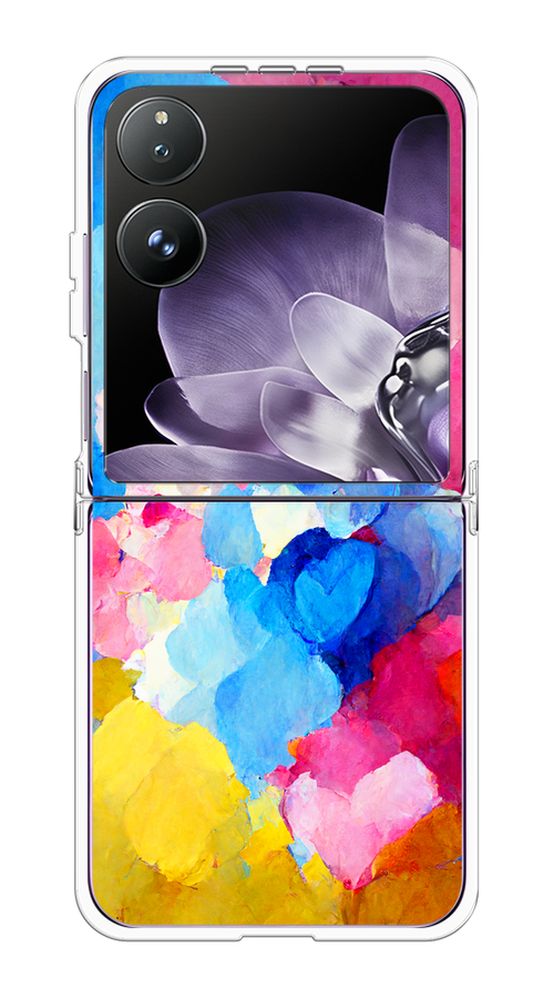 

Чехол на Xiaomi Mix Flip "Яркие пятна", Синий;голубой;желтый;розовый, 323150-1