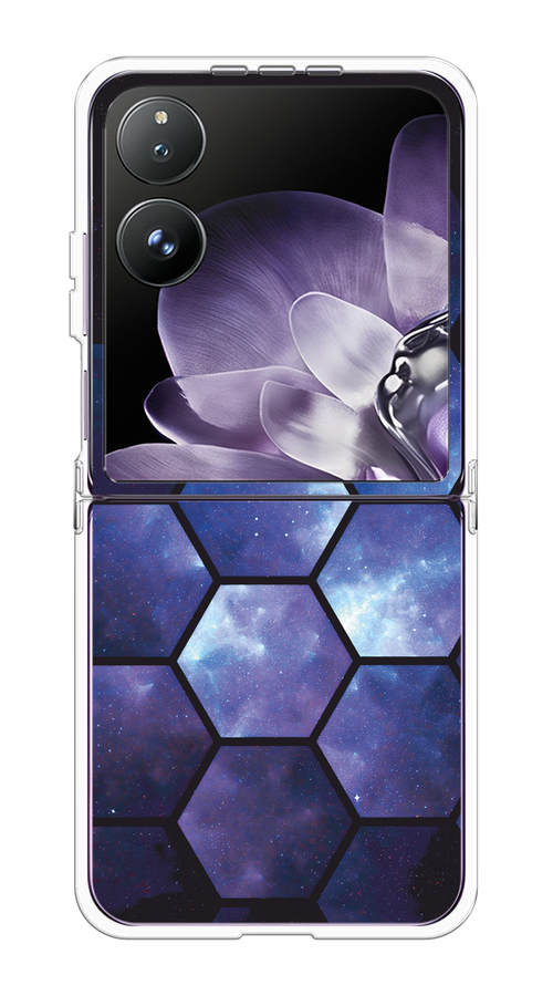 

Чехол на Xiaomi Mix Flip "Соты космос", Черный;фиолетовый, 323150-1