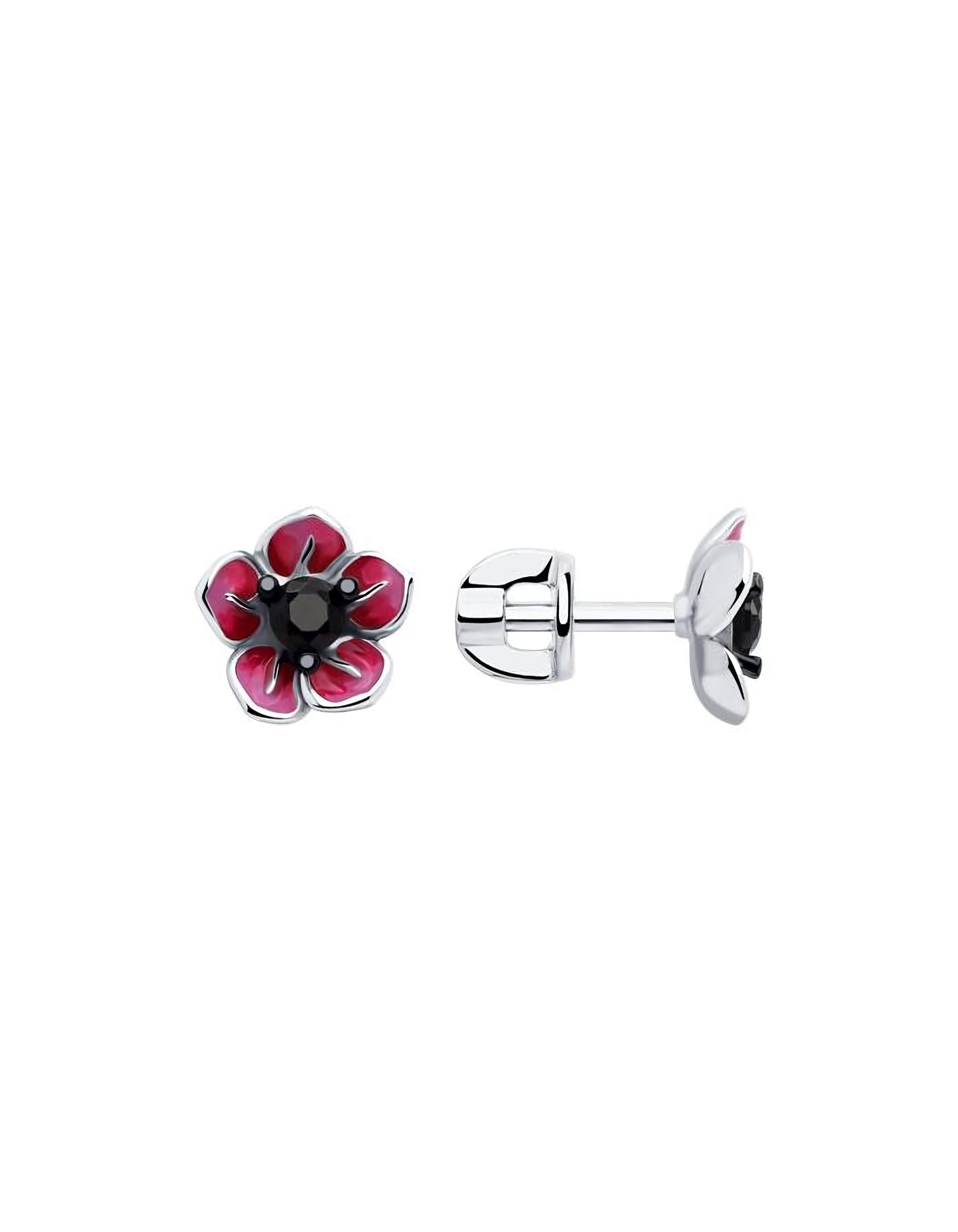 

Серьги пусеты из серебра TEO MAORI 894023376, фианит, 894023376