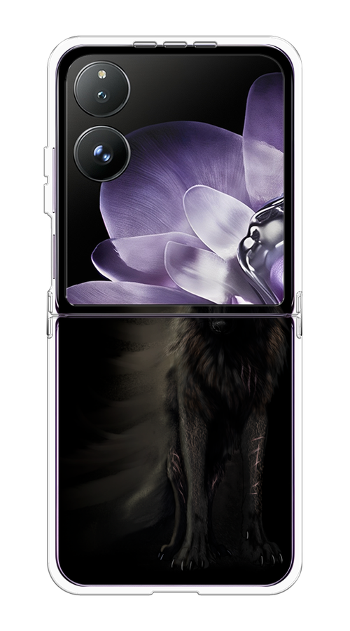 

Чехол на Xiaomi Mix Flip "Туманный волк", Черный, 323150-1