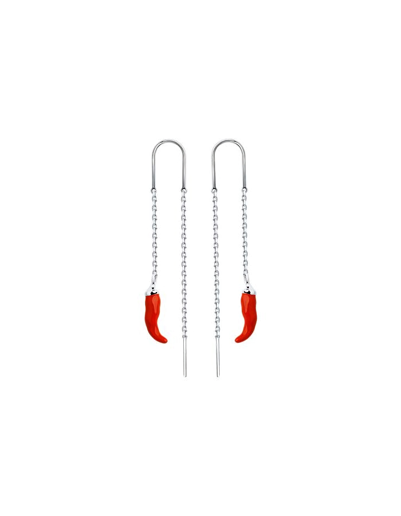 

Серьги продевки из серебра TEO MAORI 894023358, эмаль, 894023358