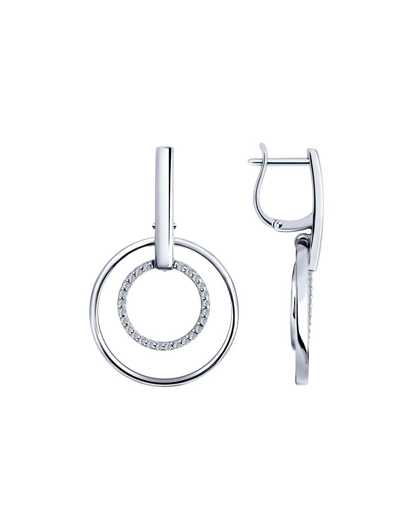

Серьги подвески из серебра TEO MAORI 894023333, фианит, 894023333