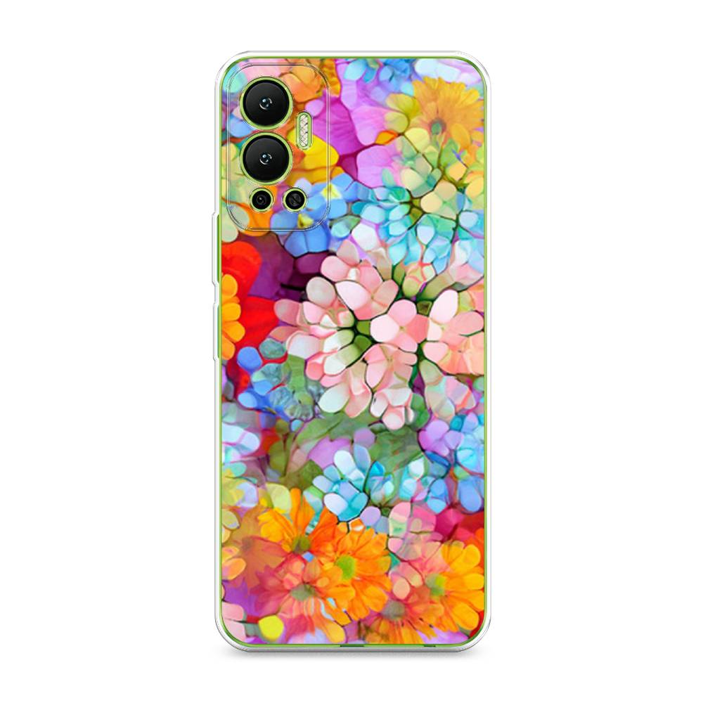 

Чехол для Infinix Hot 12 "Цветы витраж", Оранжевый;розовый;голубой, 3101350-3