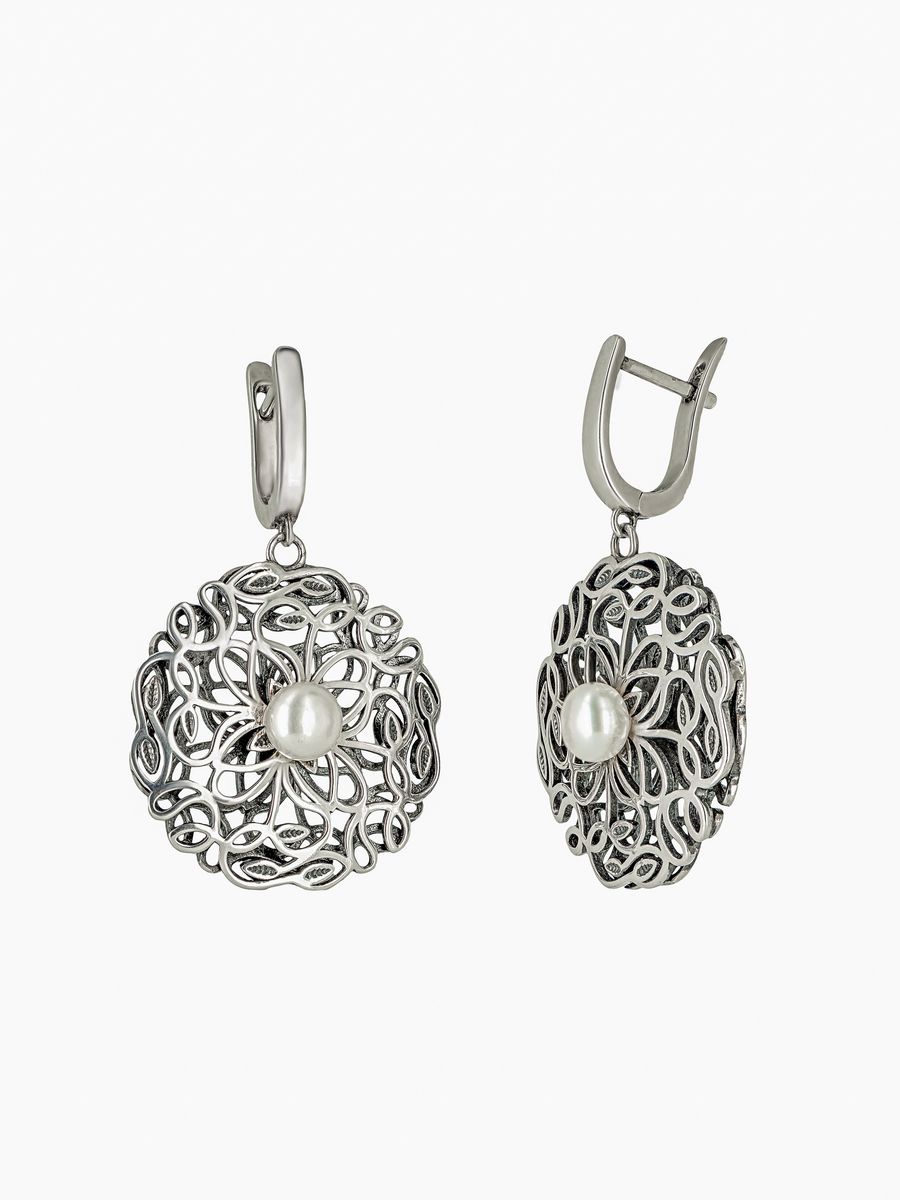 

Серьги подвески из серебра L-Silver 5/19-СИ-25-10, жемчуг культивированный, 5/19-СИ-25-10