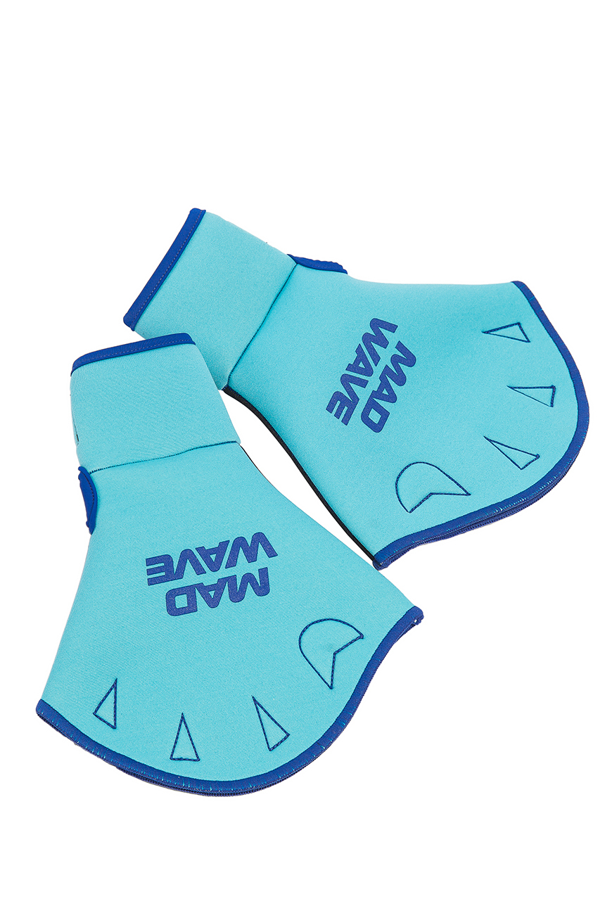 фото Гидроперчатки mad wave aquafitness gloves, turquoise, s int