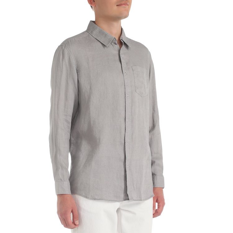 

Рубашка мужская Maison David SHIRT бежевая S, Серый, SHIRT