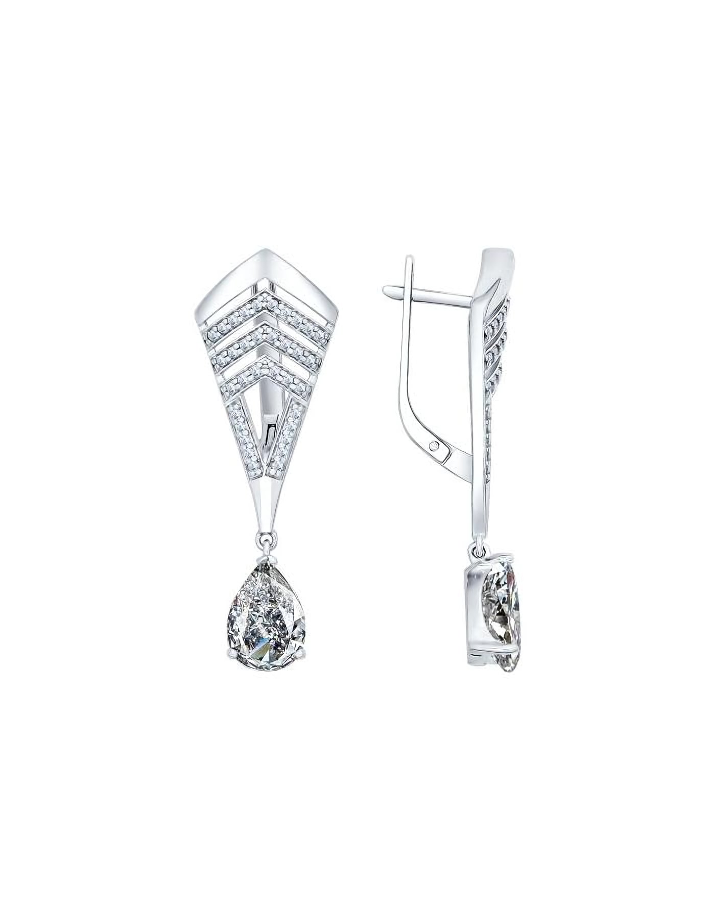 

Серьги подвески из серебра TEO MAORI 894022146, фианит, 894022146