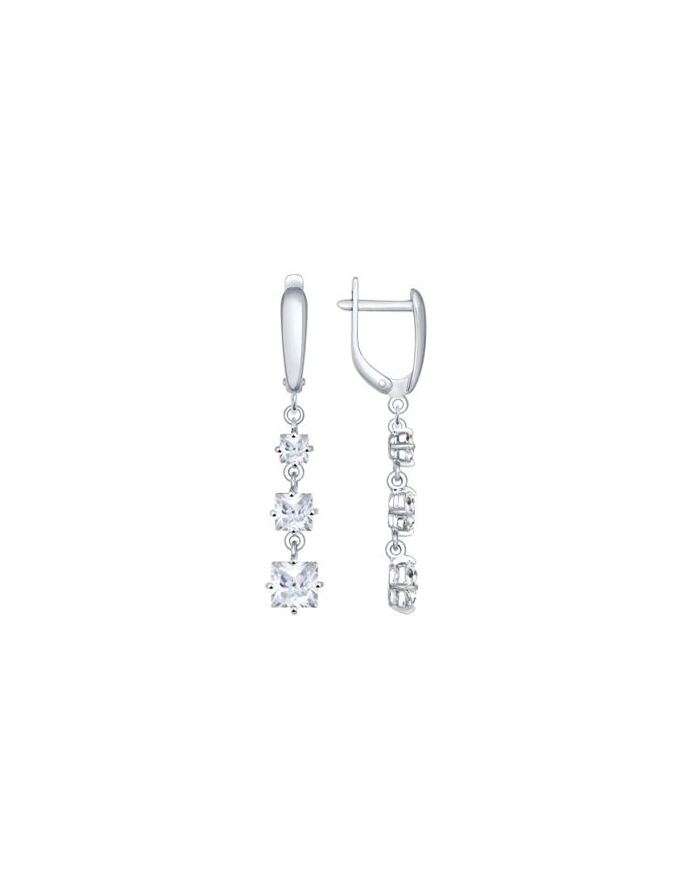 

Серьги подвески из серебра TEO MAORI 894022009, фианит, 894022009