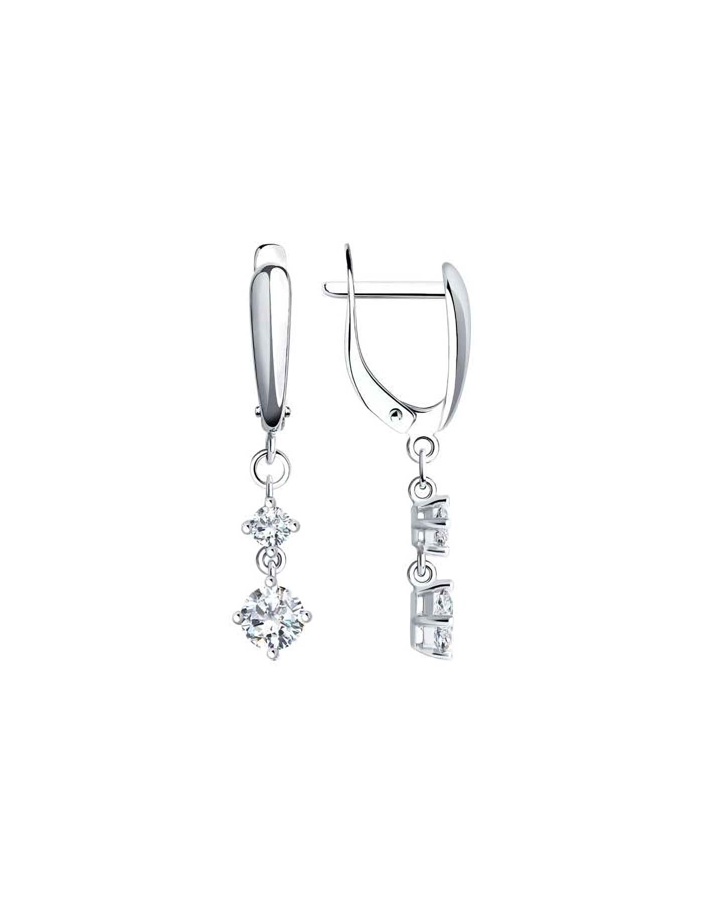 

Серьги подвески из серебра TEO MAORI 894022006, фианит, 894022006