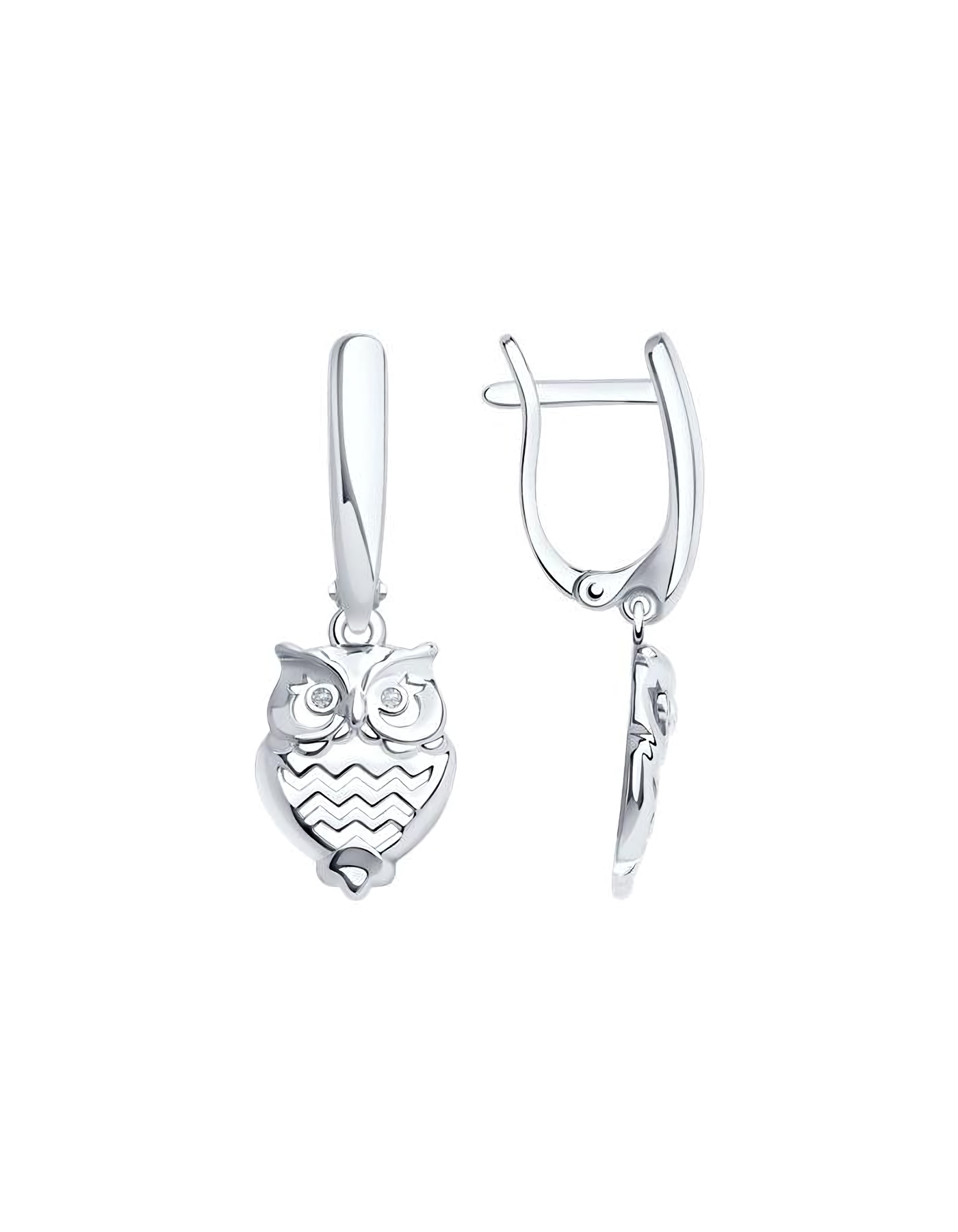 

Серьги подвески из серебра TEO MAORI 894022004, фианит, 894022004