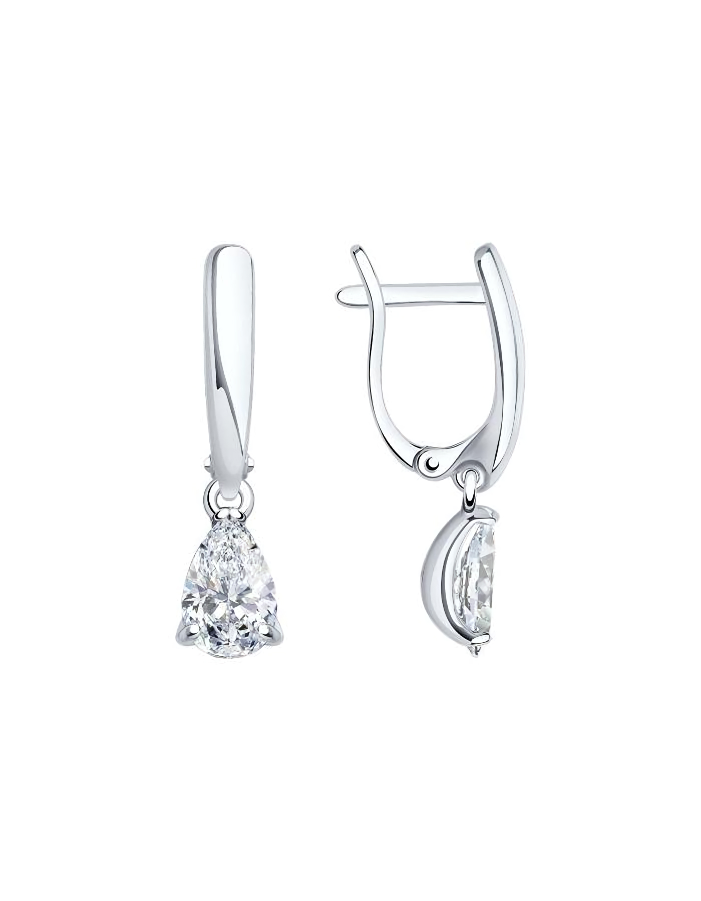 

Серьги подвески из серебра TEO MAORI 894021997, фианит, 894021997