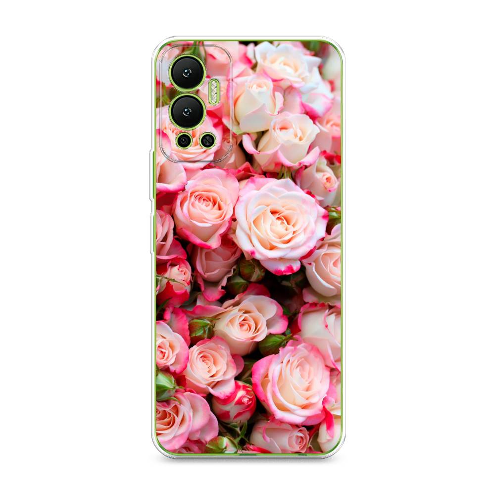 

Чехол для Infinix Hot 12 "Много роз", Розовый, 3101350-2