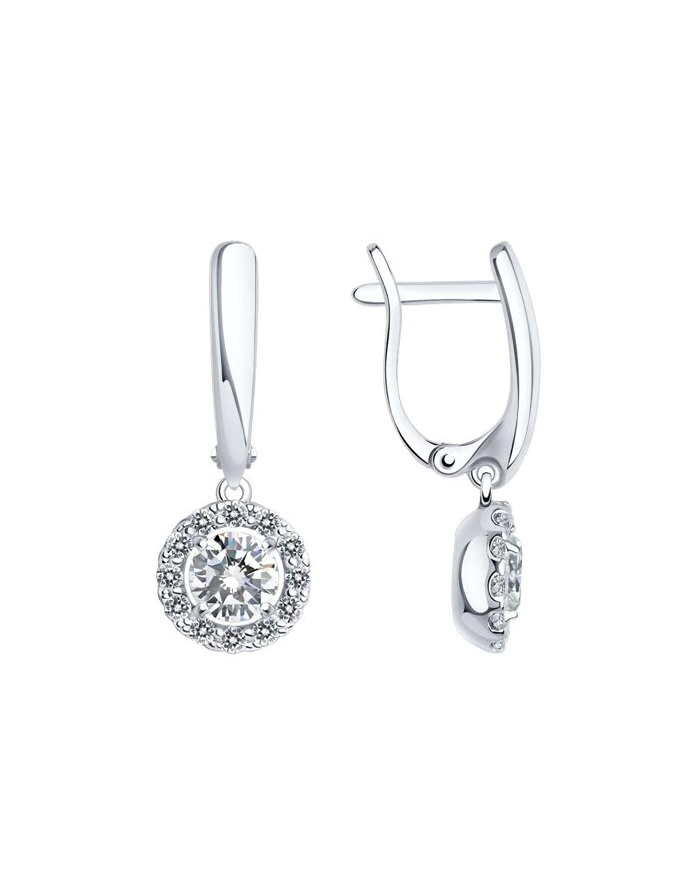 

Серьги подвески из серебра TEO MAORI 894021953, фианит, 894021953