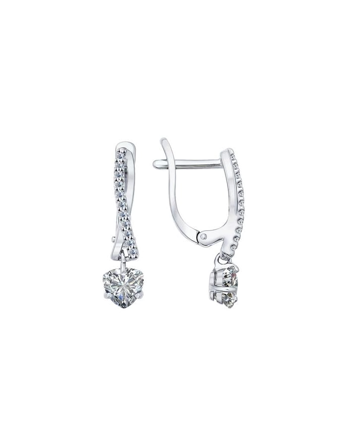 

Серьги подвески из серебра TEO MAORI 894021948, фианит, 894021948