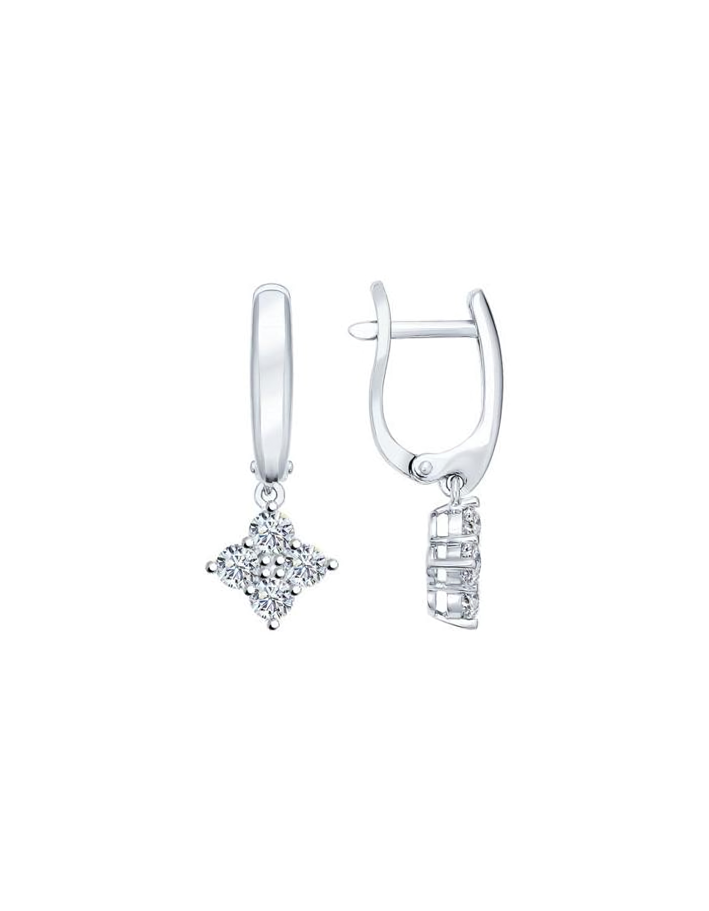 

Серьги подвески из серебра TEO MAORI 894021930, фианит, 894021930