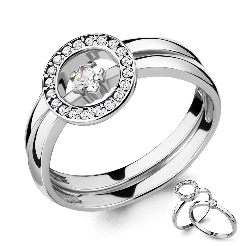 

Кольцо из серебра с фианитом Aquamarine Aquamarine 68230А_925_р р. 16, 68230А_925_р