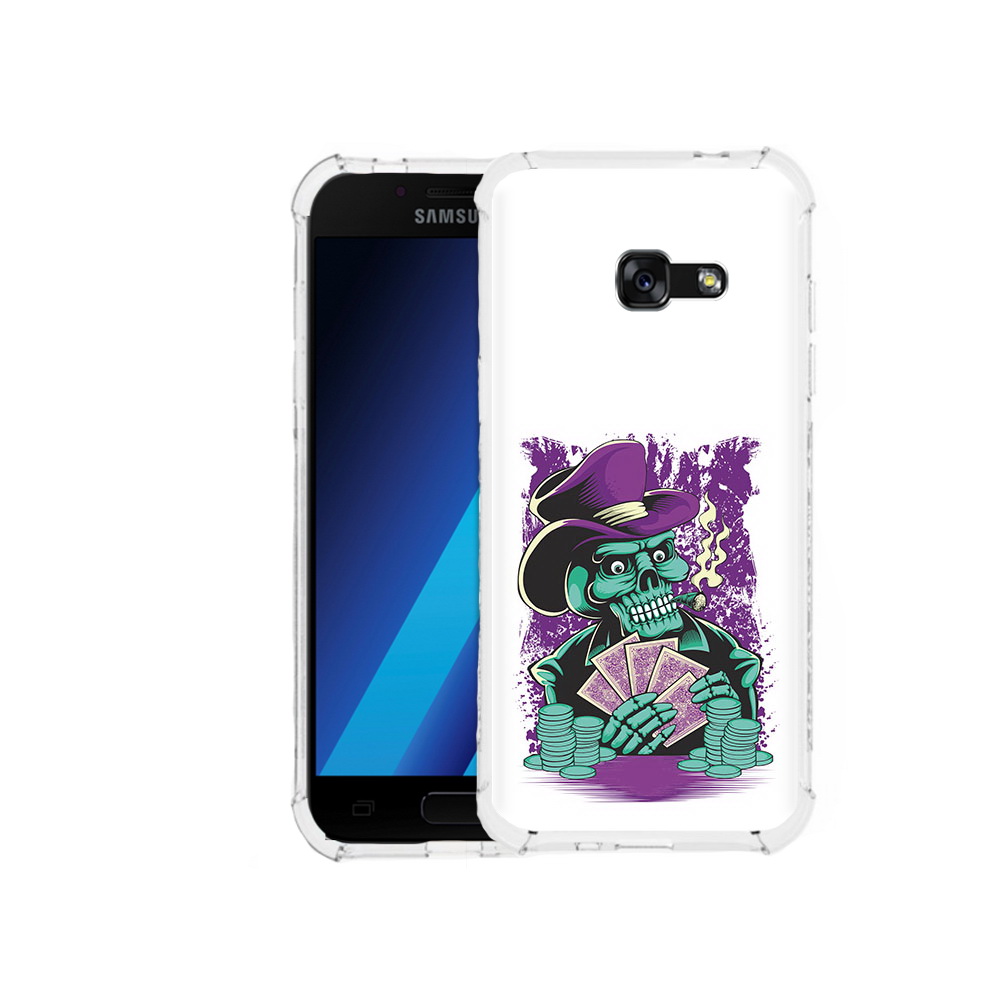 

Чехол MyPads Tocco для Samsung Galaxy A7 (2017) зеленый череп с картами (PT87719.559.361), Tocco