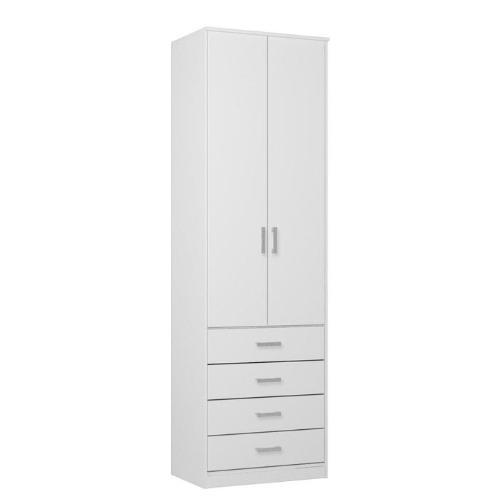 

Шкаф 2-х ств Орион с ящиками, 700х2300х450, Белый