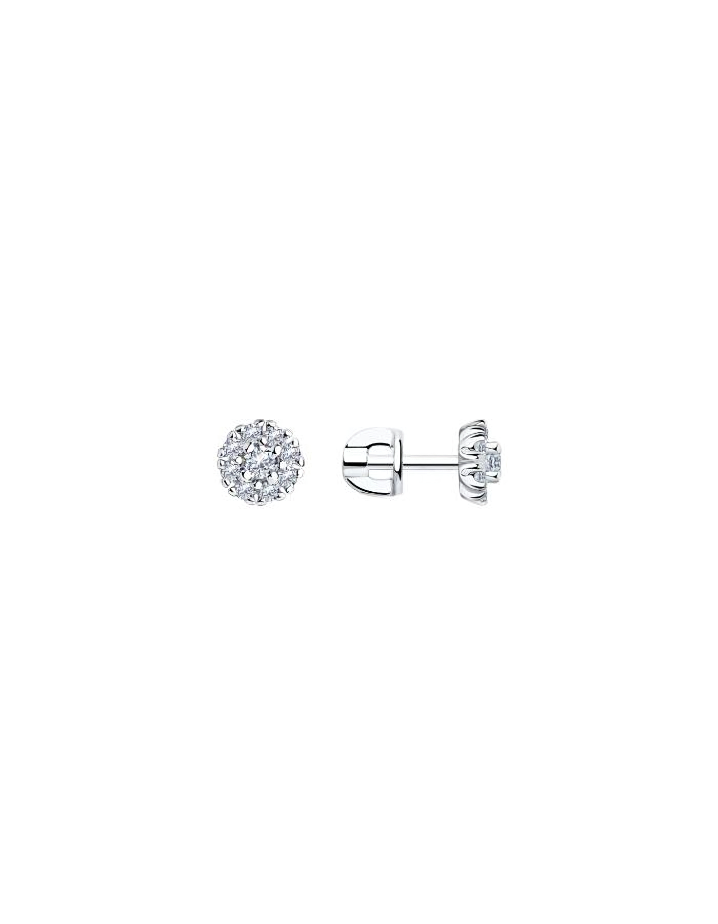 

Серьги пусеты из серебра TEO MAORI 894021906, фианит, 894021906