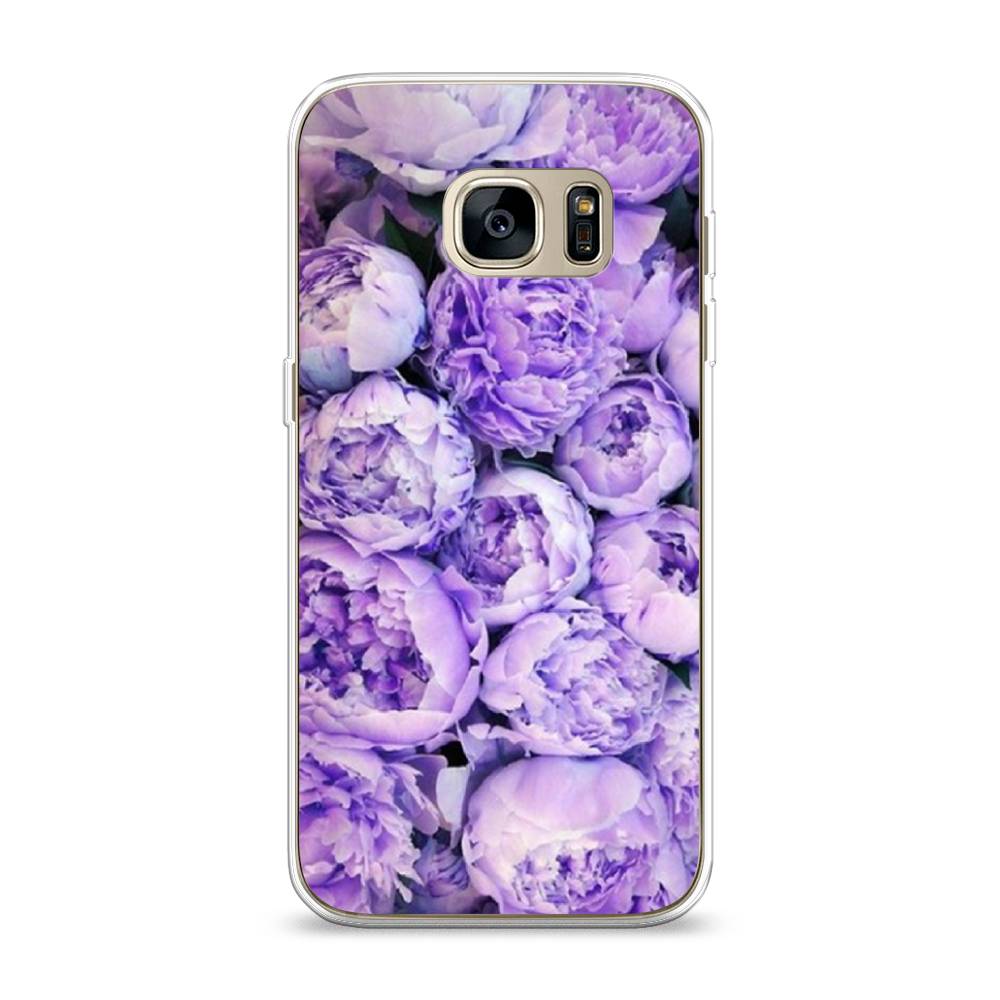 

Чехол Awog на Samsung Galaxy S7 "Пионы сиреневые", Фиолетовый;голубой, 24550-8