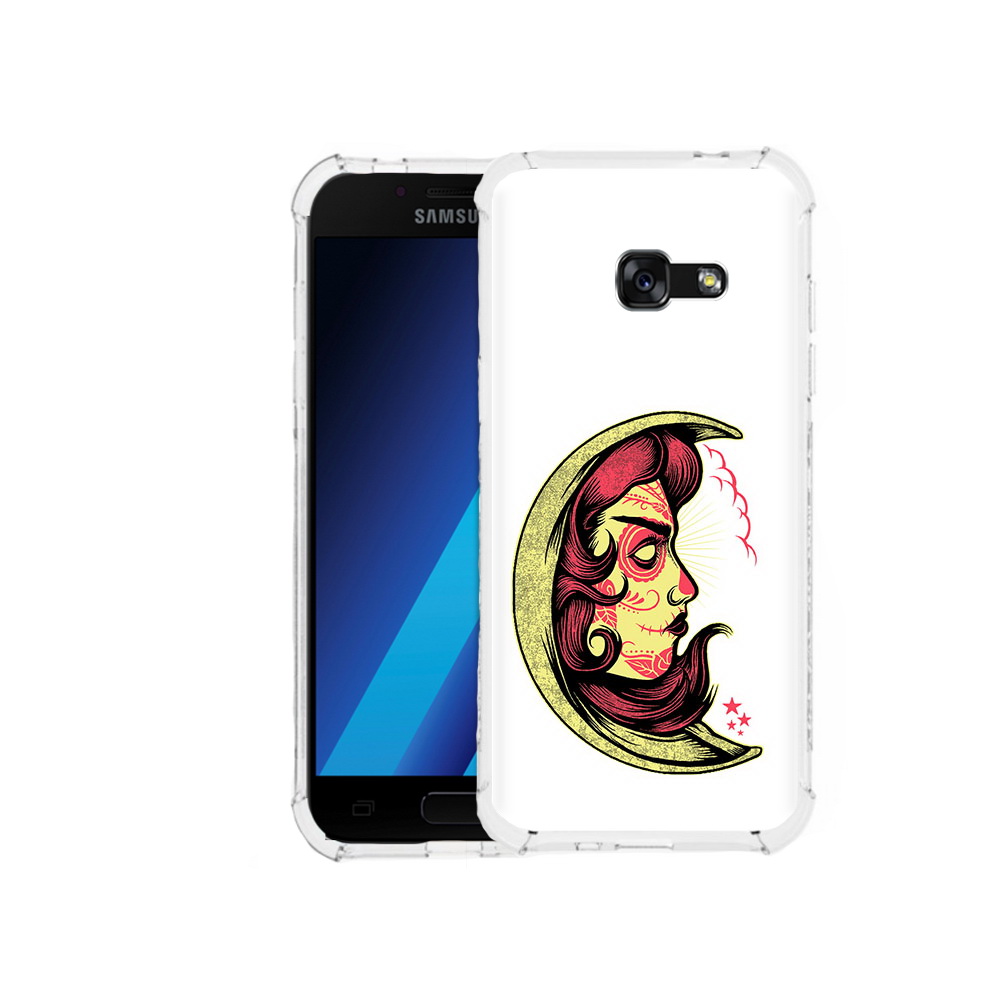 

Чехол MyPads Tocco для Samsung Galaxy A7 (2017) желтый полумесяц с лицом девушки, Tocco