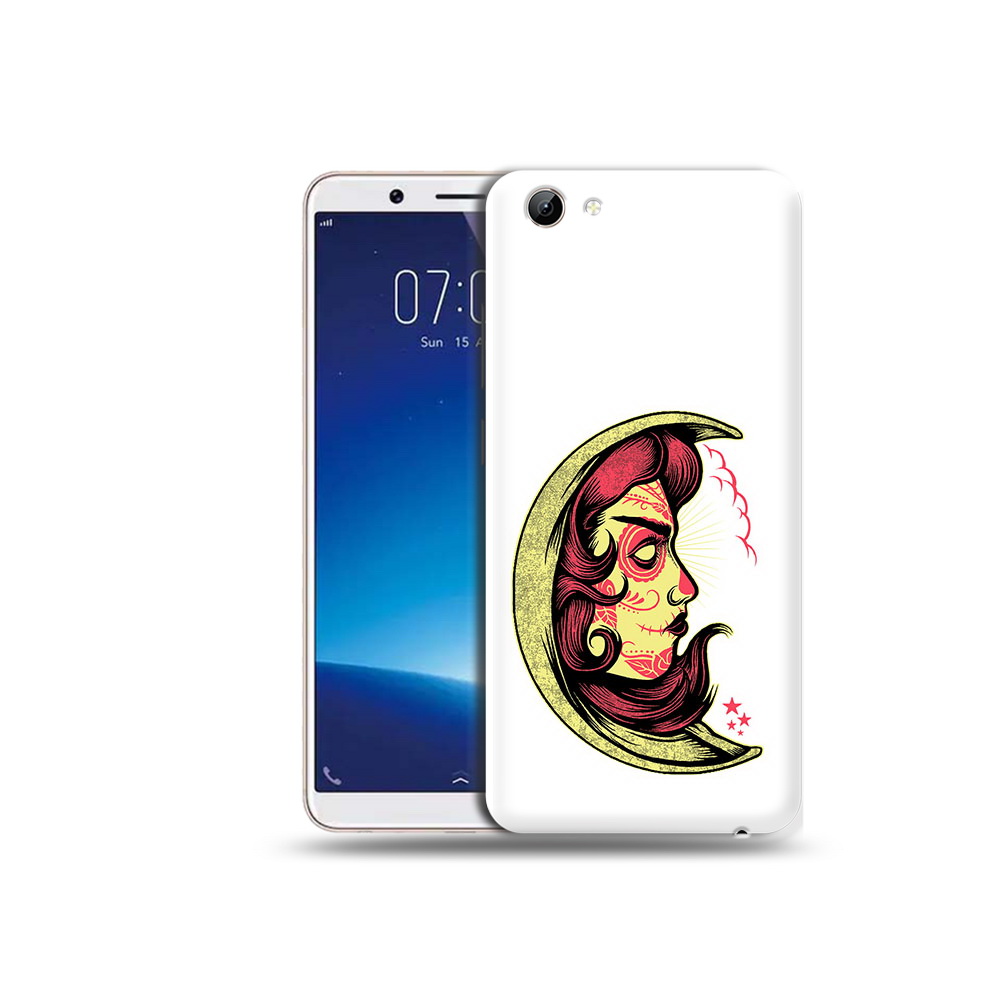 

Чехол MyPads Tocco для Vivo Y71 желтый полумесяц с лицом девушки (PT111858.440.346), Прозрачный, Tocco