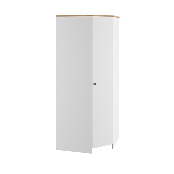 

Шкаф угловой Теодора, 923х923х2100, Белый/Крафт золотой