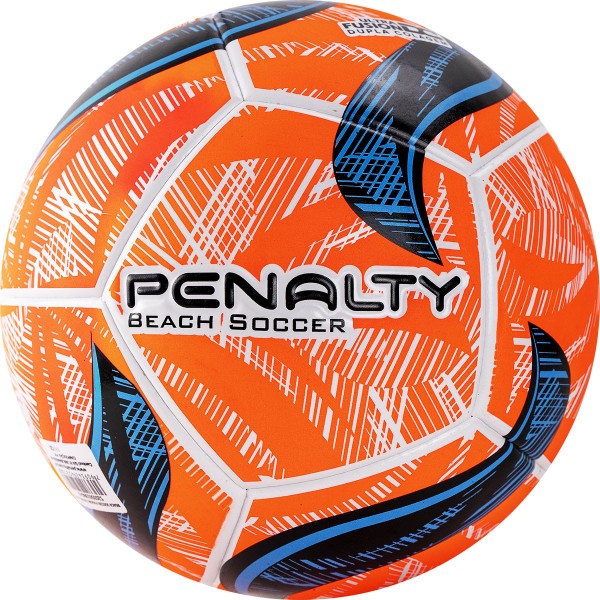 фото Мяч для пляжного футбола penalty bola beach soccer fusion ix №5 оранжевый/черный