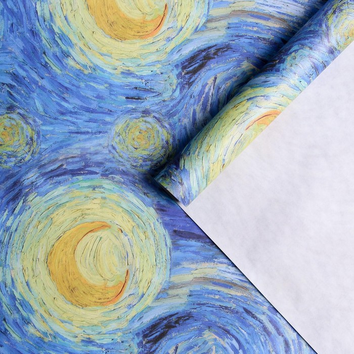 

Бумага упаковочная крафтовая «Звёздная ночь», 50 × 70 см, Van Gogh