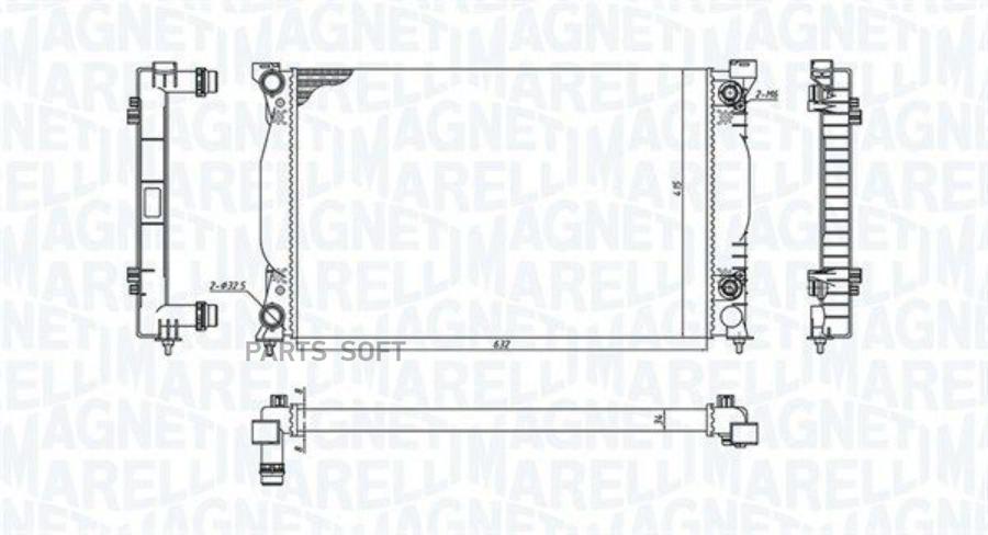 

Радиатор [630x408] MAGNETI MARELLI арт. 350213196600