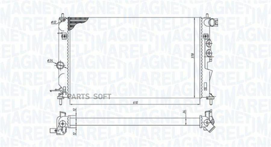 

Радиатор [607x374] MAGNETI MARELLI арт. 350213190600