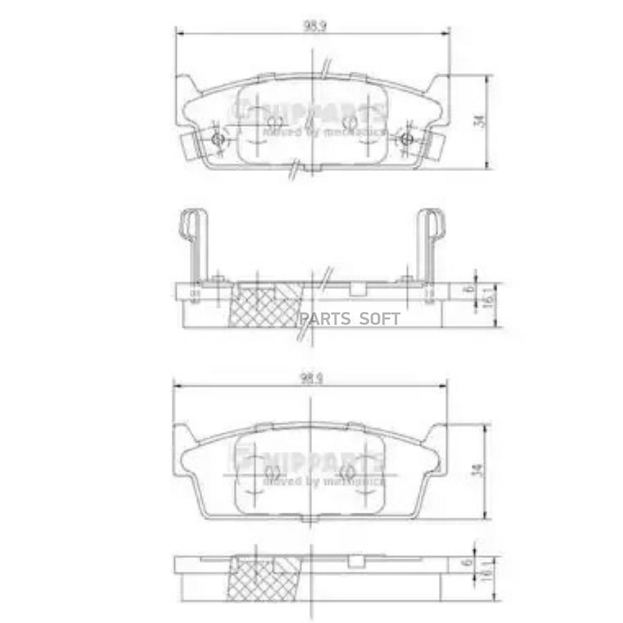 

Тормозные колодки NIPPARTS J3611024