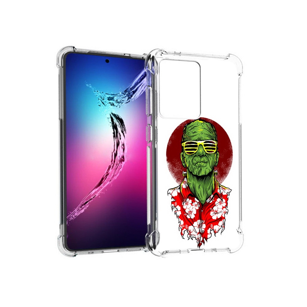 

Чехол MyPads Tocco для Samsung Galaxy S20+ крутой зеленый мужчина в очках, Прозрачный, Tocco