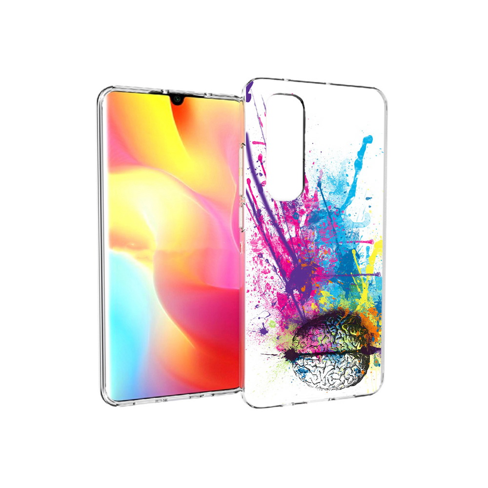 

Чехол MyPads Tocco для Xiaomi Mi Note 10 Lite яркий красочный мозг (PT149714.254.710), Прозрачный, Tocco