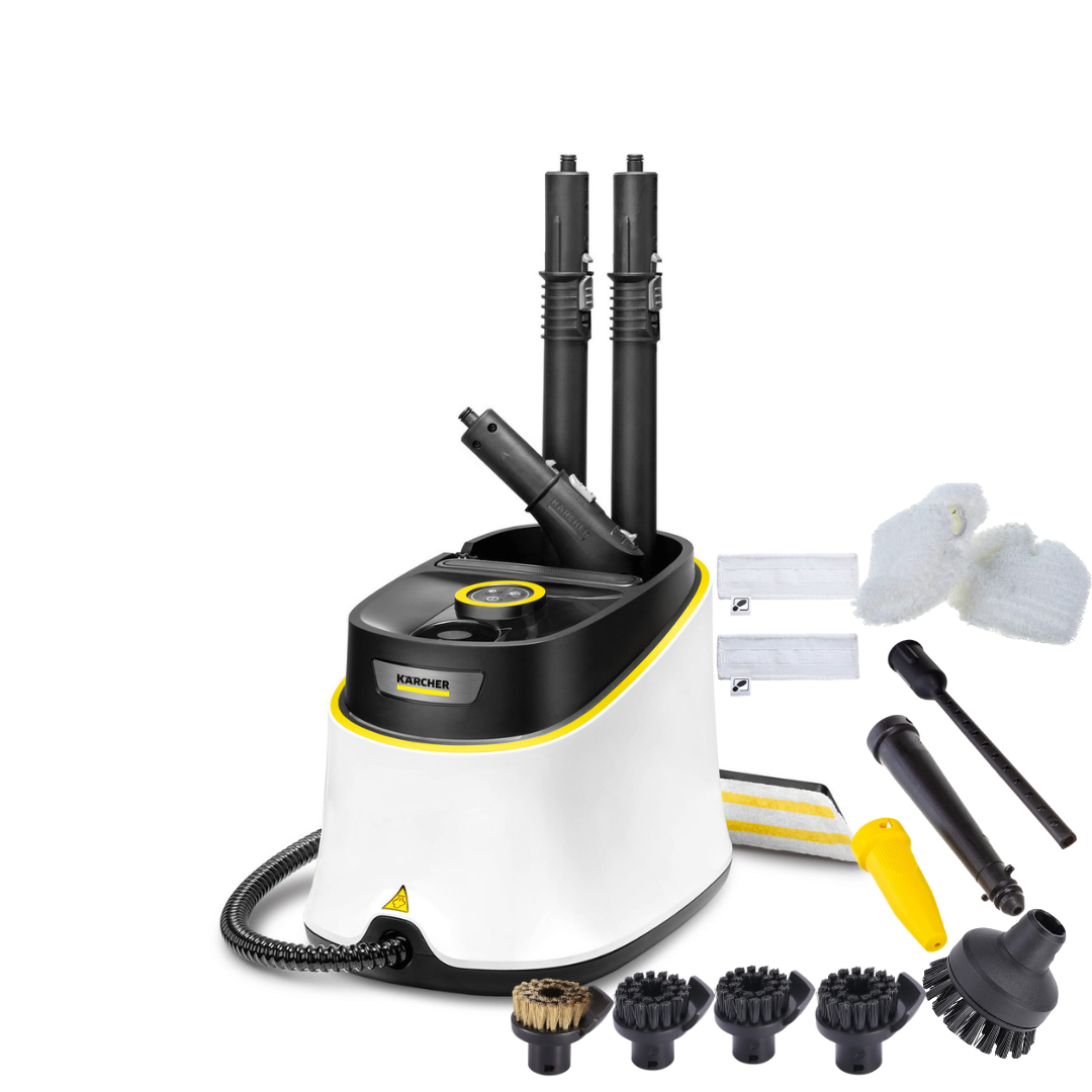 

Пароочиститель Karcher SC 3 Deluxe EasyFix+11 насадок IVAHAVI белый, SC 3 Deluxe EasyFix+11 насадок IVAHAVI