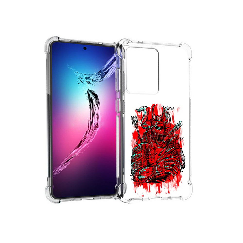 

Чехол MyPads Tocco для Samsung Galaxy S20+ красный скелет воин (PT141343.495.413), Прозрачный, Tocco