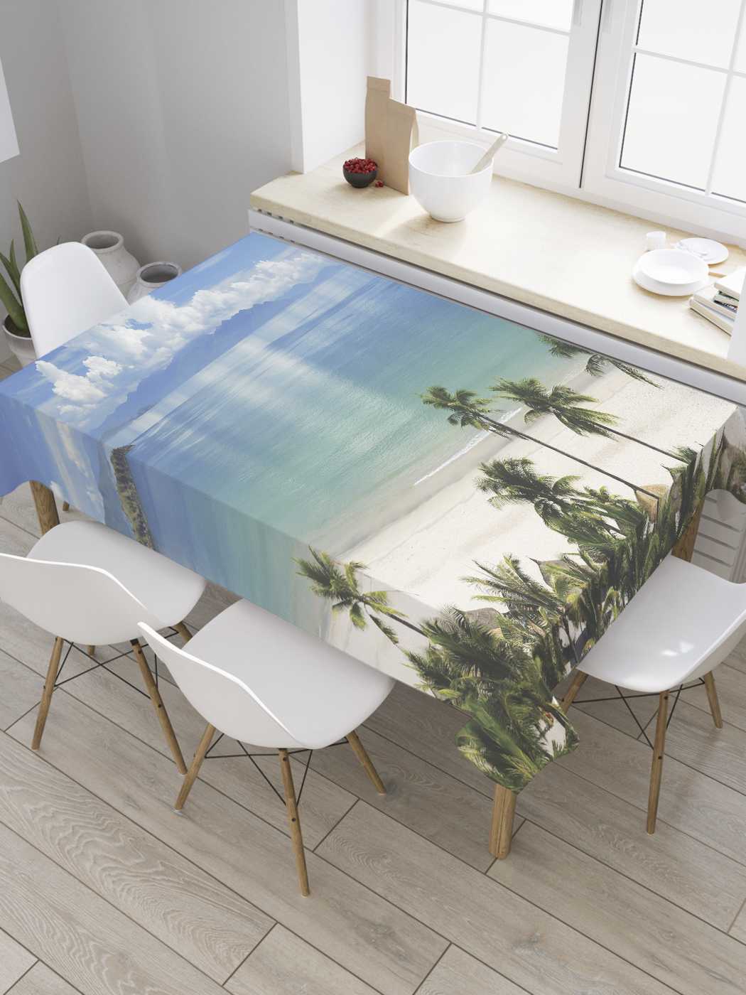 

Скатерть прямоугольная JoyArty "Море событий" из оксфорда, 180x145 см, Голубой, Море событий