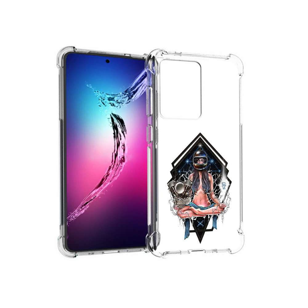 

Чехол MyPads Tocco для Samsung Galaxy S20+ красивая девушка в шлеме (PT141343.495.406), Прозрачный, Tocco