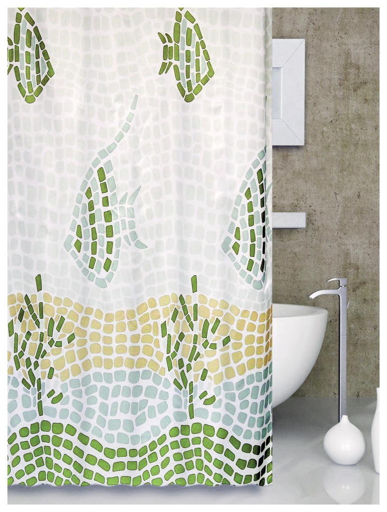 

Штора 180х180 для ванны OCEAN MOSAIC (зеленый)