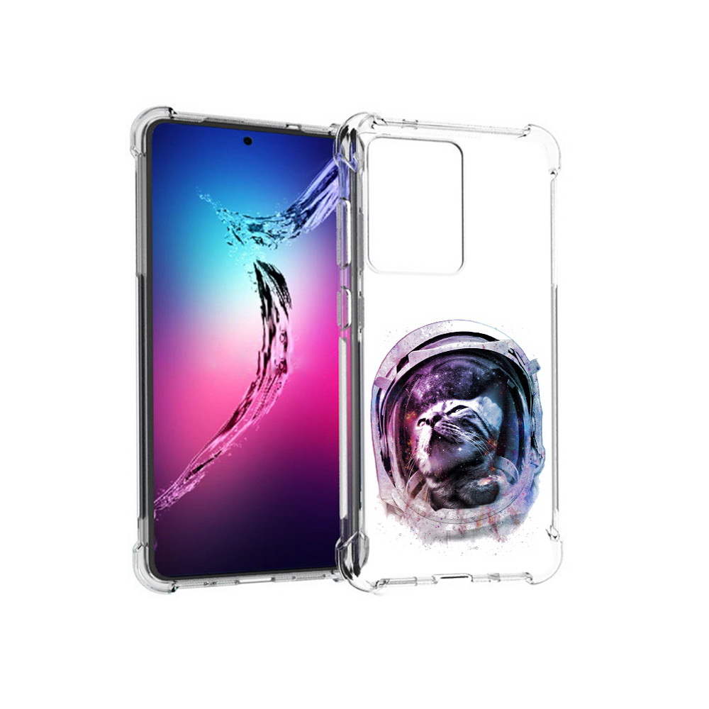 

Чехол MyPads Tocco для Samsung Galaxy S20+ кот в шлеме (PT141343.495.396), Прозрачный, Tocco
