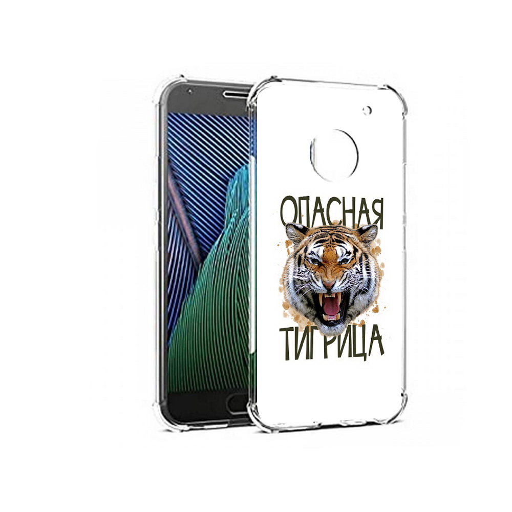 

Чехол MyPads Tocco для Motorola Moto G5 опасная тигрица (PT67504.367.527), Прозрачный, Tocco