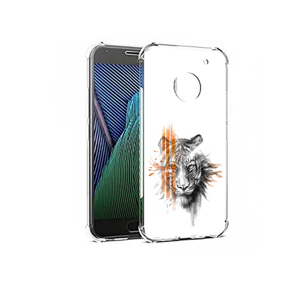 

Чехол MyPads Tocco для Motorola Moto G5 огненный тигр (PT67504.367.526), Прозрачный, Tocco
