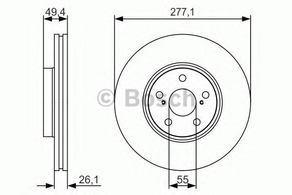 

Тормозной диск Bosch комплект 1 шт. 0986479S09