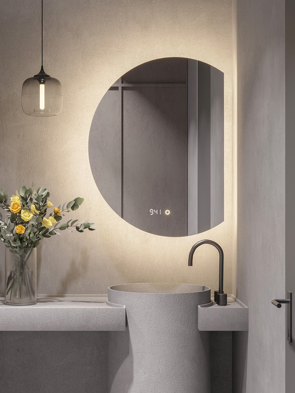 Зеркальный шкаф в ванную Alias Дольче 90*70 с теплой LED-подсветкой и часами shd907035r жен платье дольче серый р 44