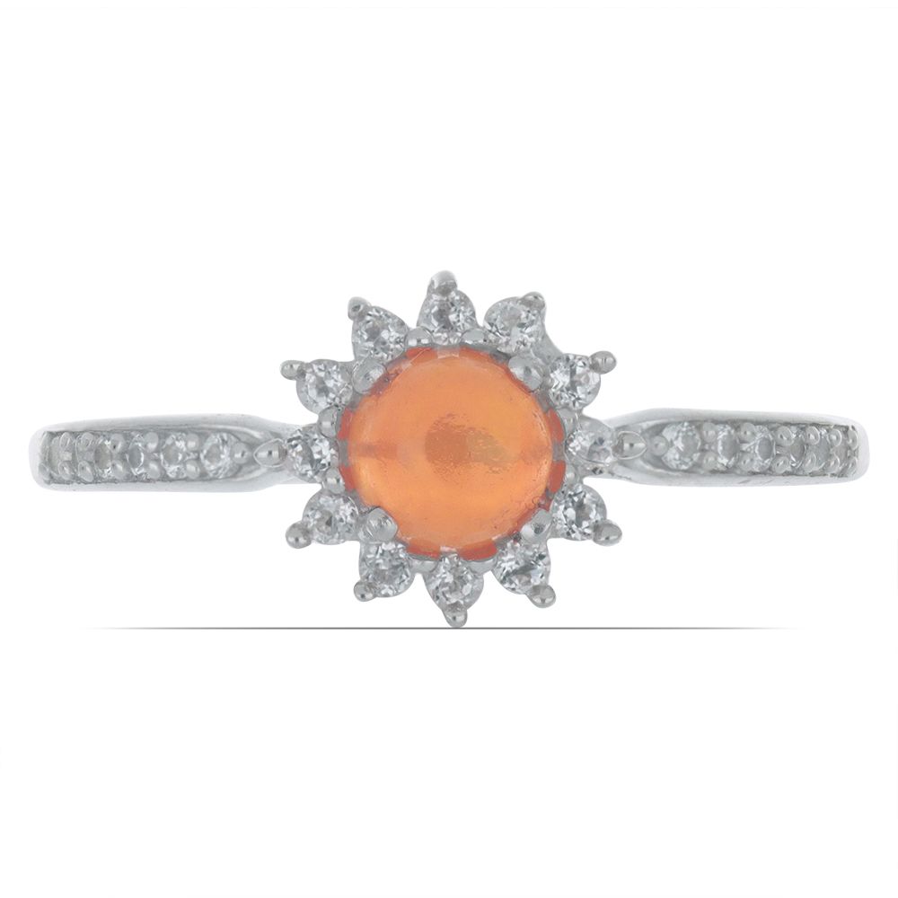 Кольцо из серебра р.19 Ювелирия T48640, опал/топаз