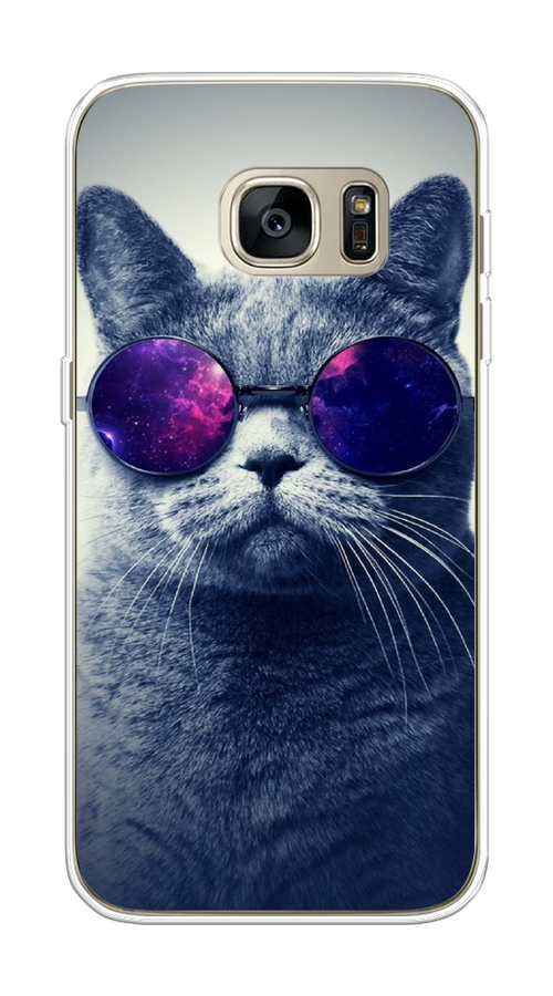 

Чехол Awog на Samsung Galaxy S7 "Космический кот", Красный, 24550-1
