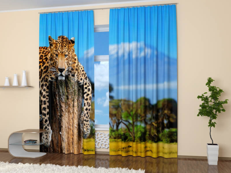 фото Штора stickbutik томный леопард phsh01-255