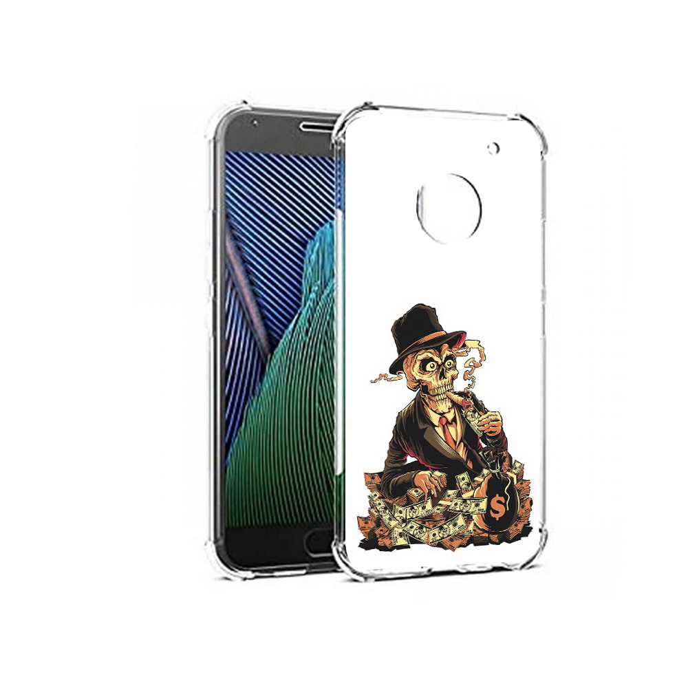 

Чехол MyPads Tocco для Motorola Moto G5 нарисованный череп с сигаретой (PT67504.367.515), Прозрачный, Tocco