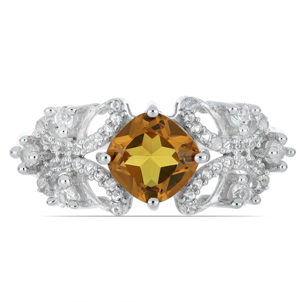 Кольцо из серебра р.19 Ювелирия T48624, султанит/топаз