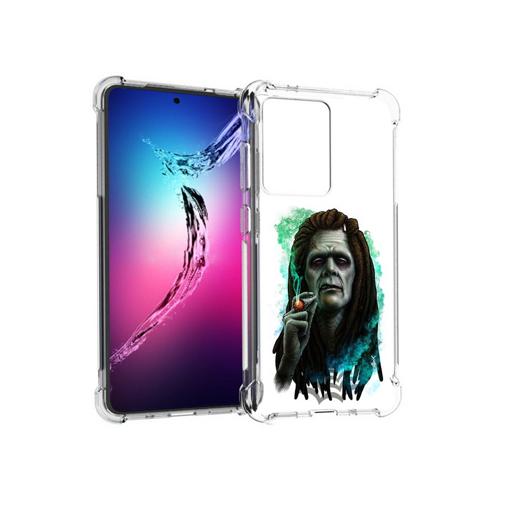 

Чехол MyPads Tocco для Samsung Galaxy S20+ зеленый мужчина с сигаретой (PT141343.495.360), Прозрачный, Tocco